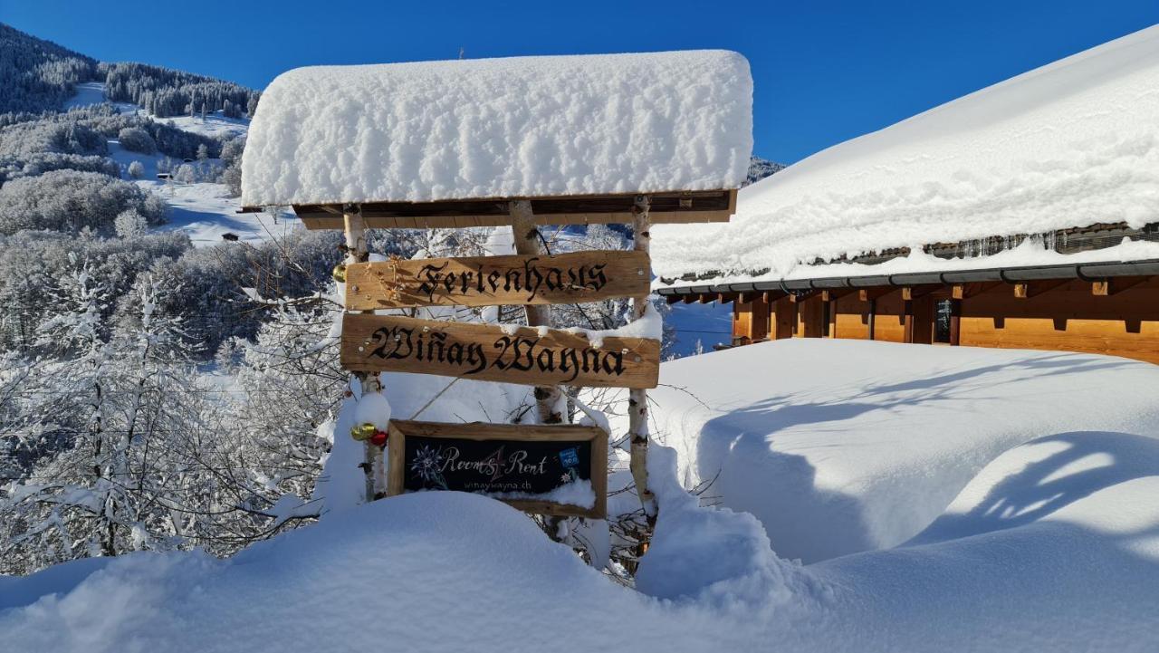 Ferienhaus&Ferienwohnung Wiñay Wayna Gotschna Blick Klosters-Serneus Exterior foto